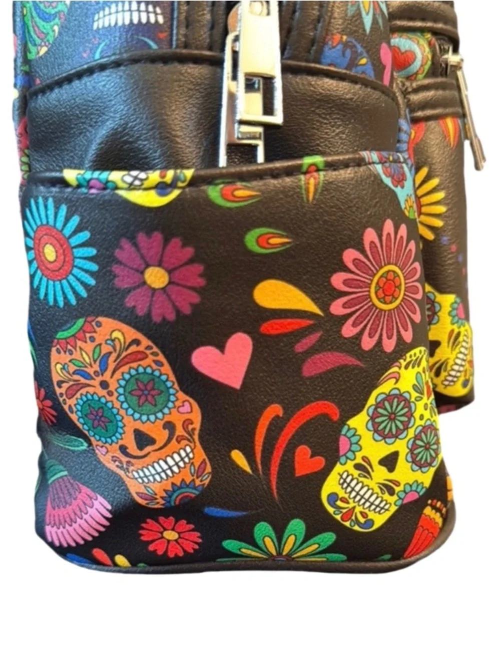 Sleepyville Critters Sugar Skulls Backpack Gothic Day of the Dead Back to School